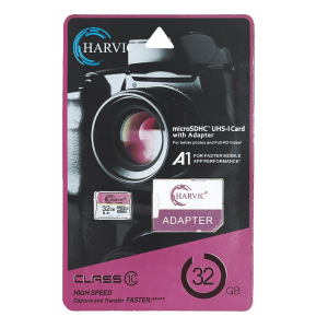 Memoria Micro SDHC Harvic 32GB | Clase 10 UHS-I | Incluye Adaptador | Rendimiento A1 para Apps