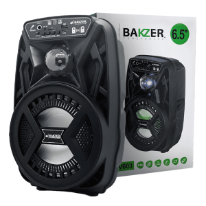 Corneta Inalámbrica Bakzer BK-V603 | 6.5 Pulgadas | Potencia y Portabilidad | Bluetooth y Luces LED