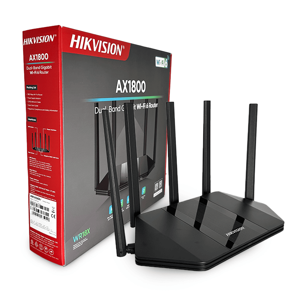 Router Inalámbrico Hikvision AX1800 Dual Band Wi-Fi 6 (DS-3WR18X)