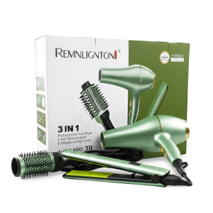 Combo 3 en 1 Remnlignton RE-2523 - Secador + Plancha + Cepillo de Aguacate