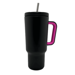 Vaso Térmico de Acero Inoxidable 40 oz (1.18 L) | Aislamiento al Vacío de Doble Pared | Incluye Pitillo Metálico y Asa de Agarre Suave