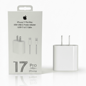 Cargador Rápido para iPhone 17 Pro Max - 35W USB-C con Cable Lightning