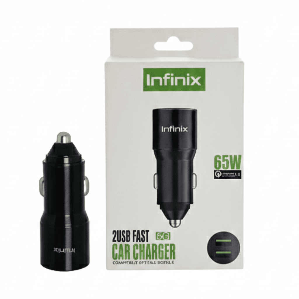 Cargador para Carro Infinix 65W - Doble Puerto USB Fast Charge
