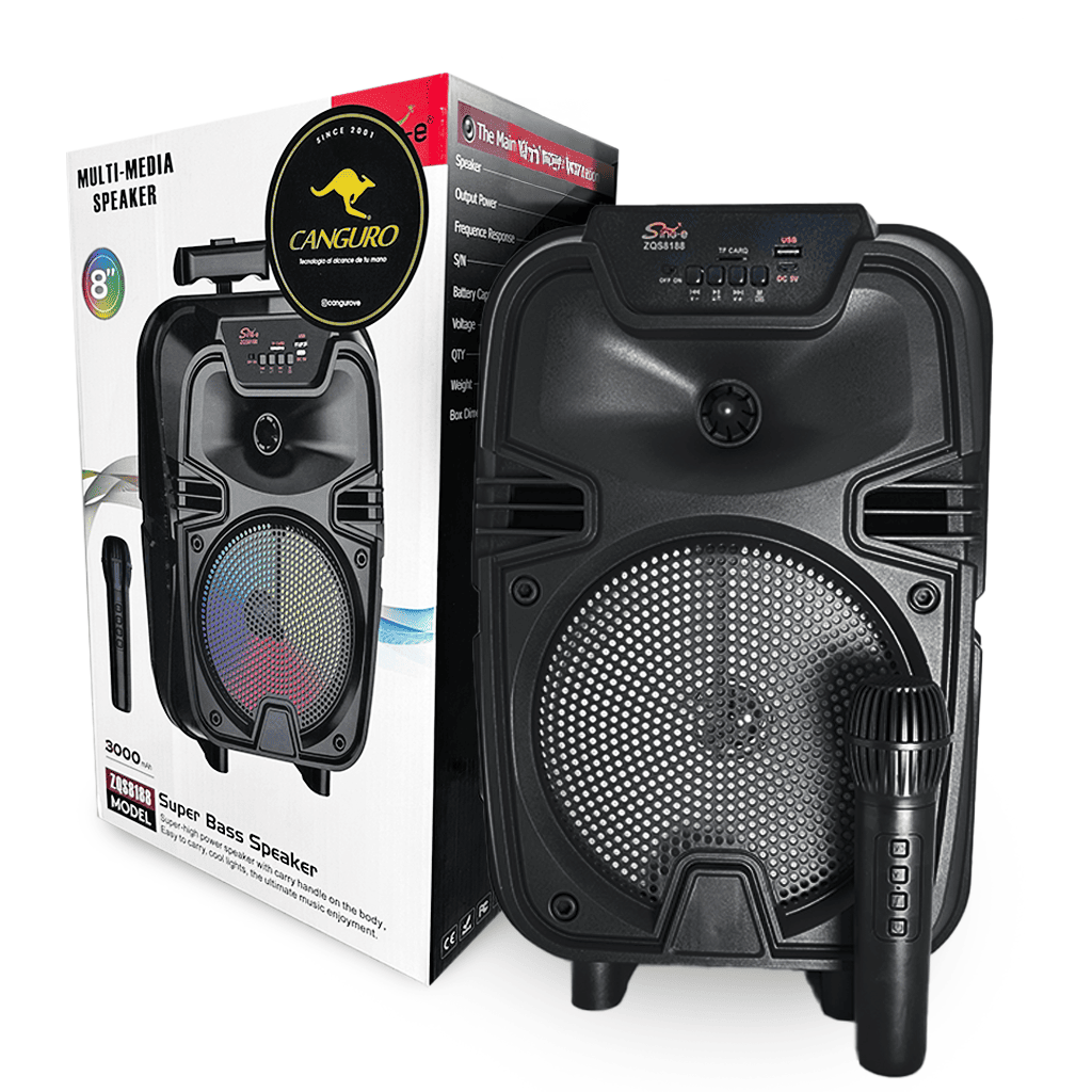 Corneta Inalámbrica SING-E ZQS-8188 de 8 Pulgadas con Micrófono