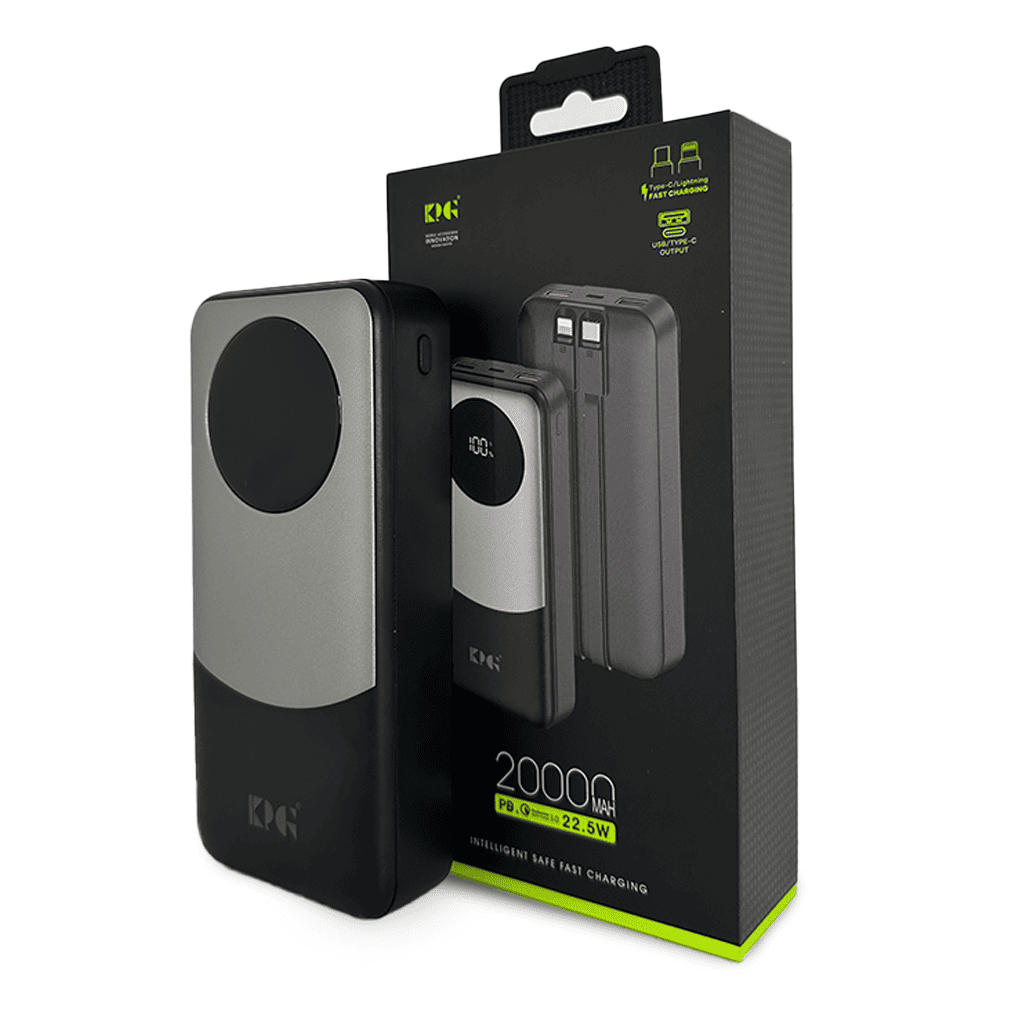 Power Bank KPG-202 de 20,000 mAh con Pantalla Digital Espejada