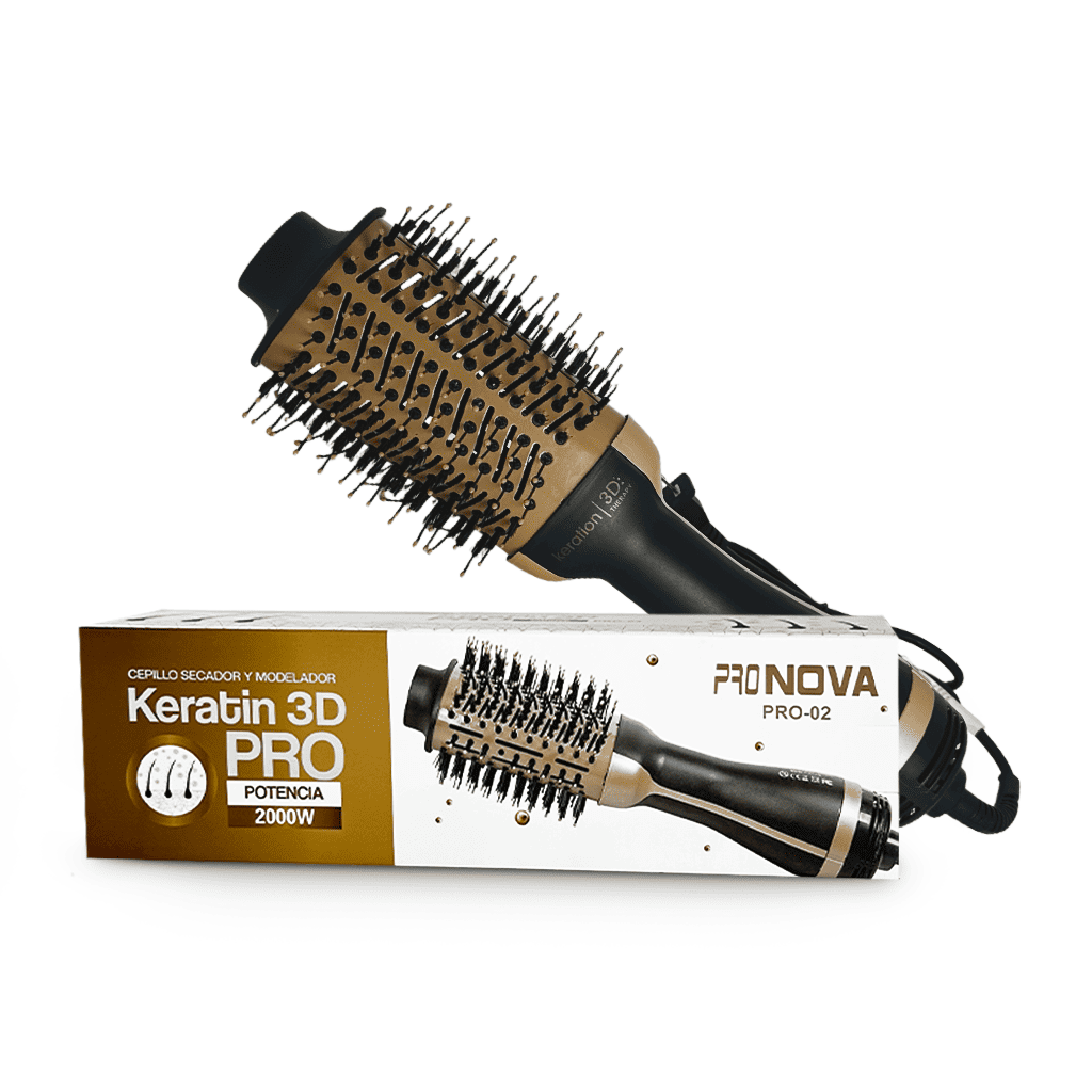 Cepillo Secador y Modelador Pronova PRO-02 – Tecnología Keratina 3D y 2000W de Potencia
