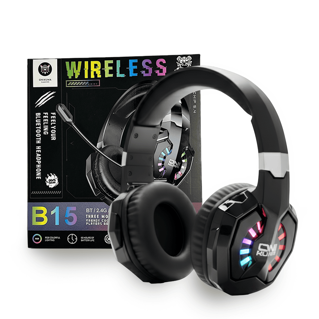 Audífonos Gamer ONIKUMA B15 - Conectividad Triple Modo & 60 Horas de Batería