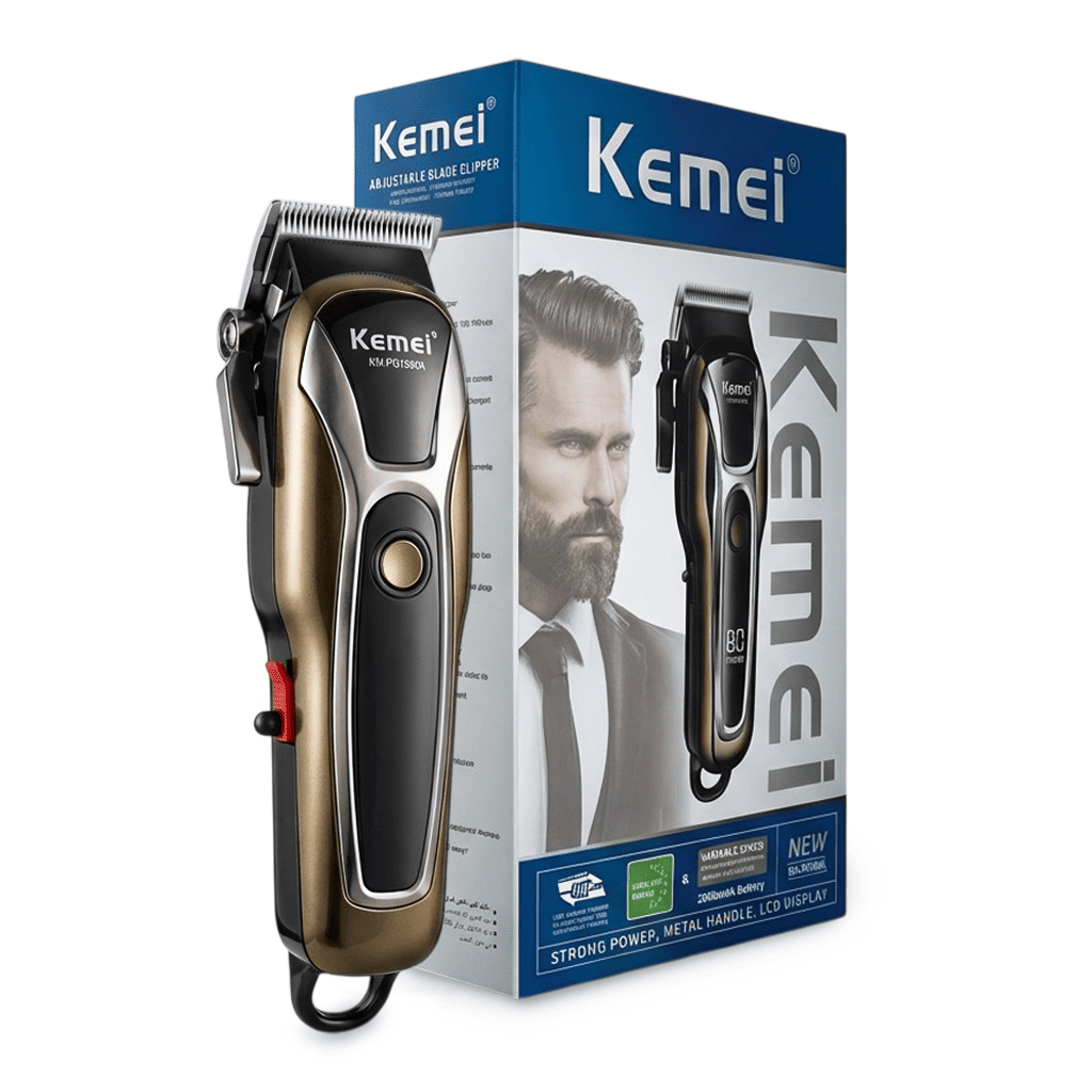 Máquina de Afeitar Profesional Inalámbrica Kemei KM-PG1990A con Pantalla LCD