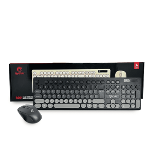 Combo Teclado y Mouse Raiku R901 (2.4G Wireless Retro)