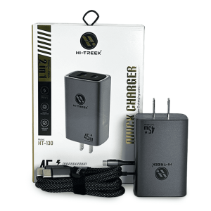 Cargador Hi-Treek HT-130 45W PD (Incluye Cable USB-C a USB-C)