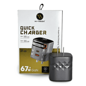 Cargador Hi-Treek HT-129 GaN 67W (USB-C + USB-A Dual Port)